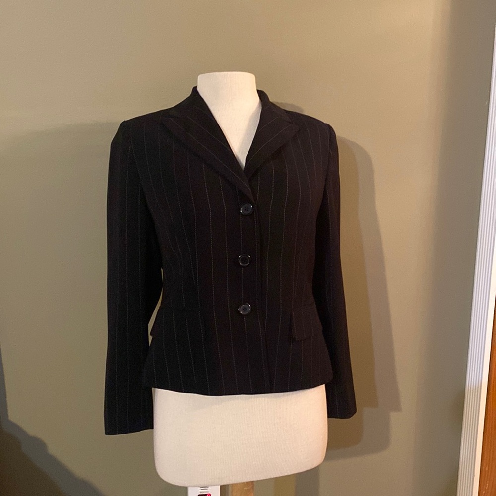 Never worn Kasper blue strip jacket